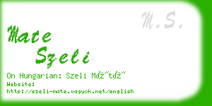 mate szeli business card